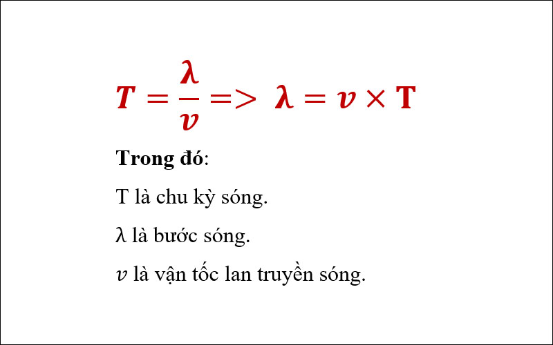 Công thức tính bước sóng theo chu kỳ